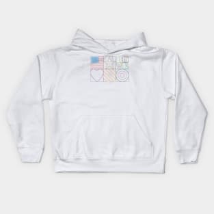 Pop Art Lines - USA Kids Hoodie